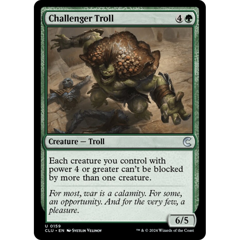 Challenger Troll [Ravnica: Clue Edition]