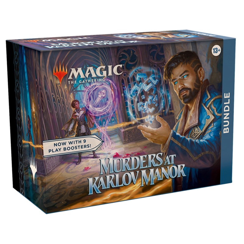 MTG Murders at Karlov Manor - Bundle | 9 Play Boosters, 30 Land Cards + Exclusive