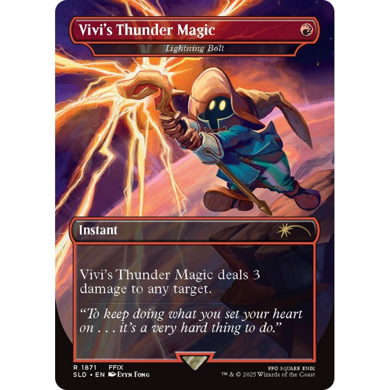 Vivi's Thunder Magic - Lightning Bolt (Rainbow Foil) [Secret Lair Drop Series]