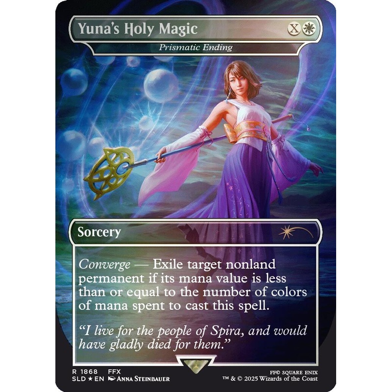 Yuna's Holy Magic - Prismatic Ending (Rainbow Foil) [Secret Lair Drop Series]