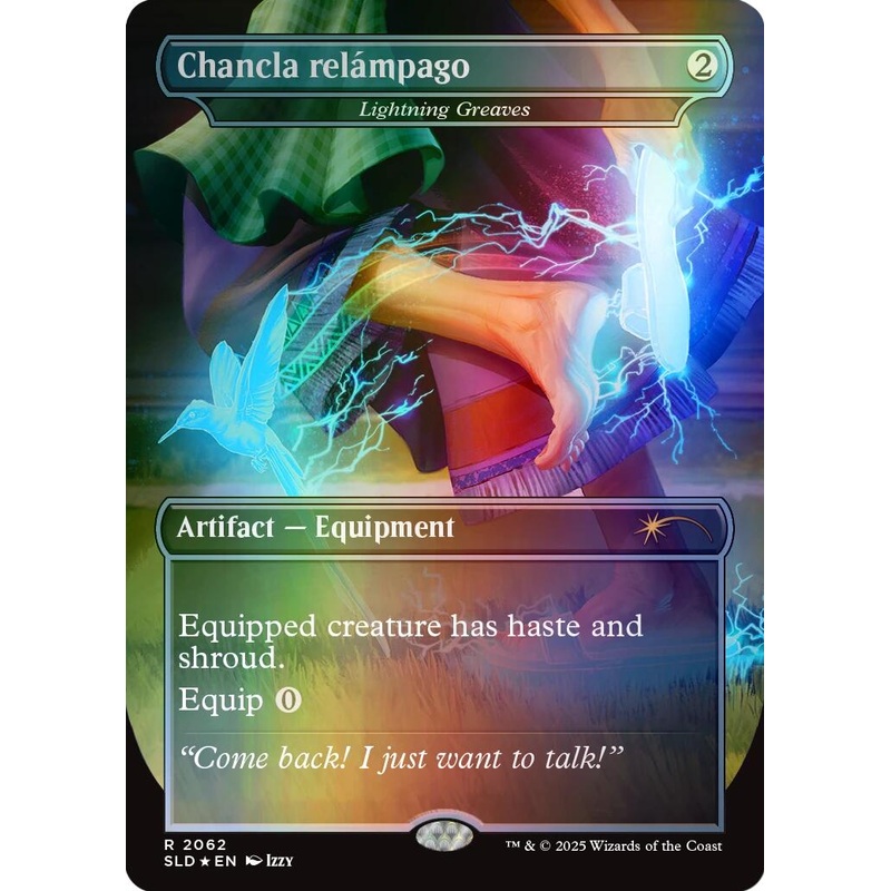 Chancla relampago - Lightning Greaves (Rainbow Foil) [Secret Lair Drop Series]