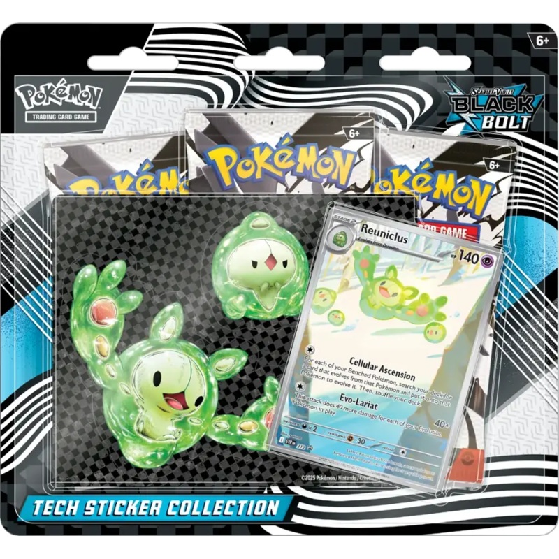 Pokmon TCG | Scarlet & Violet: Black Bolt 3-Pack Tech Sticker Collection ** Local Pick-Up and Purchase Only **