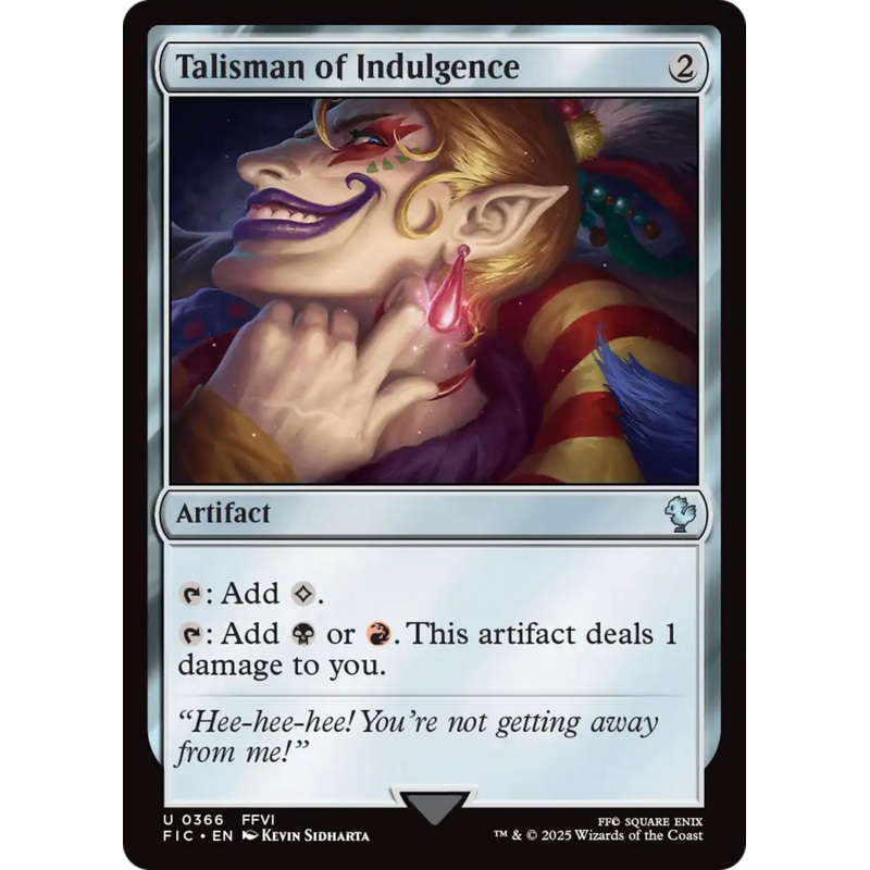 Talisman of Indulgence [FINAL FANTASY Commander]