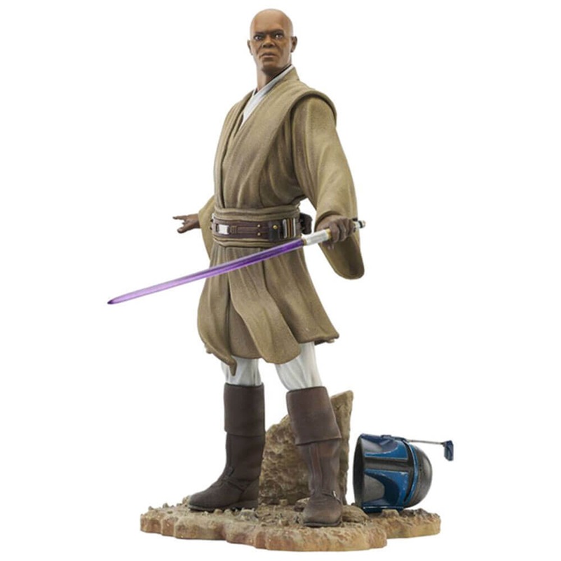 Attaque de Star Wars Mace Windu de la statue des clones Premier