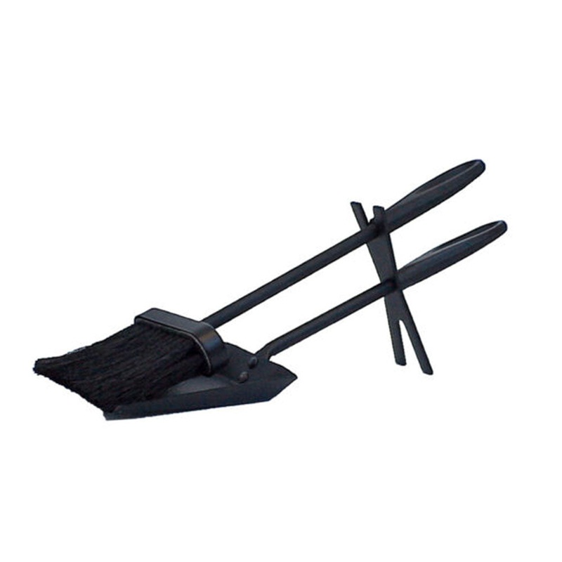 Brosse et casserole  outils de feu noir en 2 pices