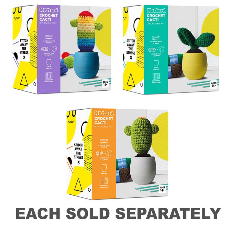 Cactus au crochet  moutarde