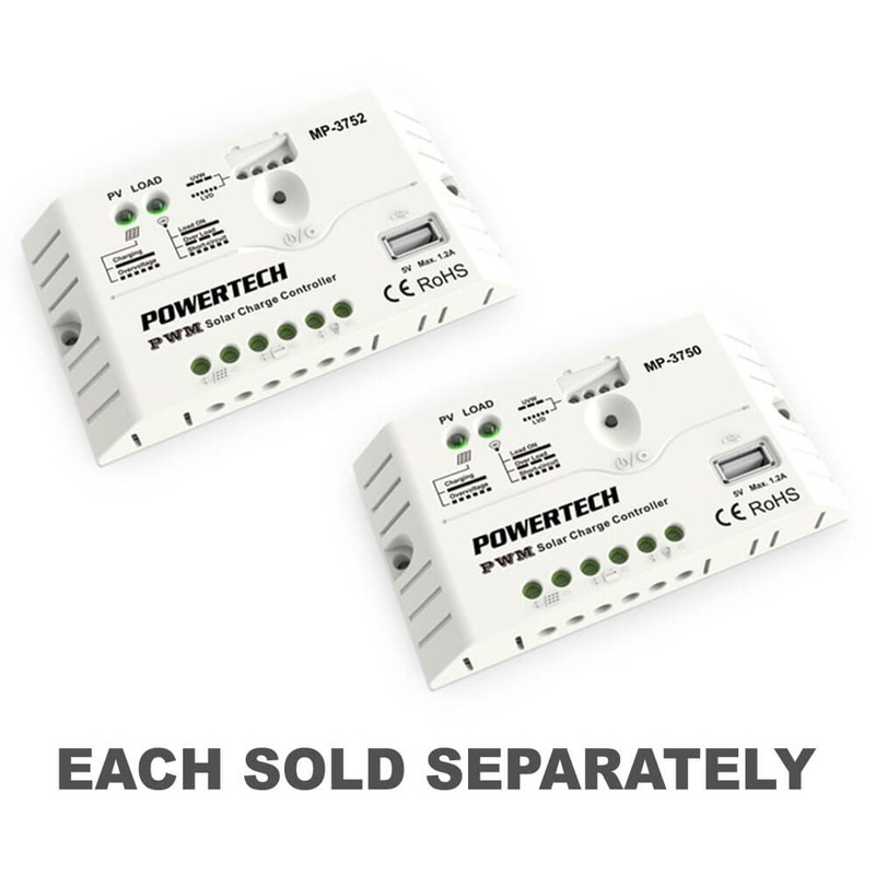 Contrleur de charge solaire Powertech avec USB (12V / 24V)