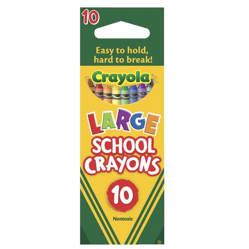 Crayons de grande cole Crayola (pack de 10)